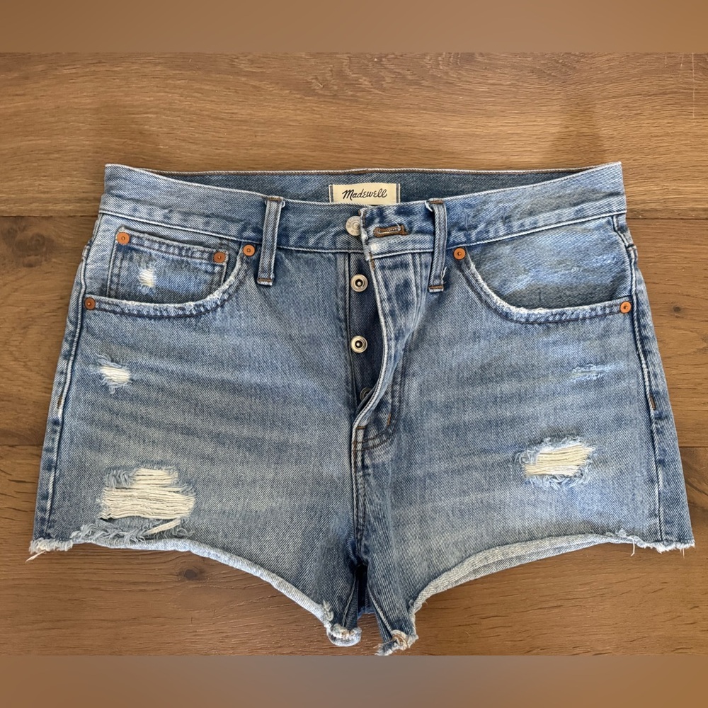 Madewell Distressed Relaxed Denim Shorts - Size 27